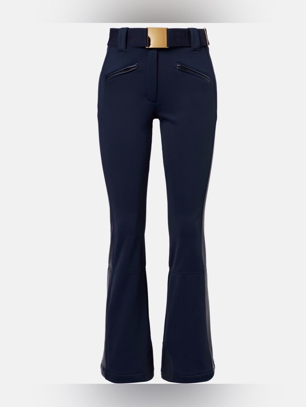 Goldbergh Alessia Pippa Ski Pants Navy Blue Faux Leather Stripe Nwt 8 Waterproof